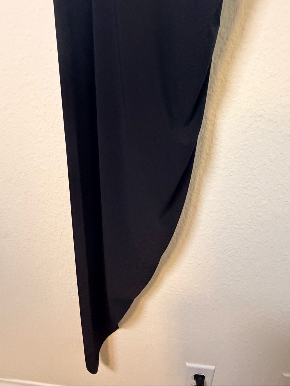 NWT Norma Kamali Cross Halter Side Drape Gown Black L - Picture 5 of 8